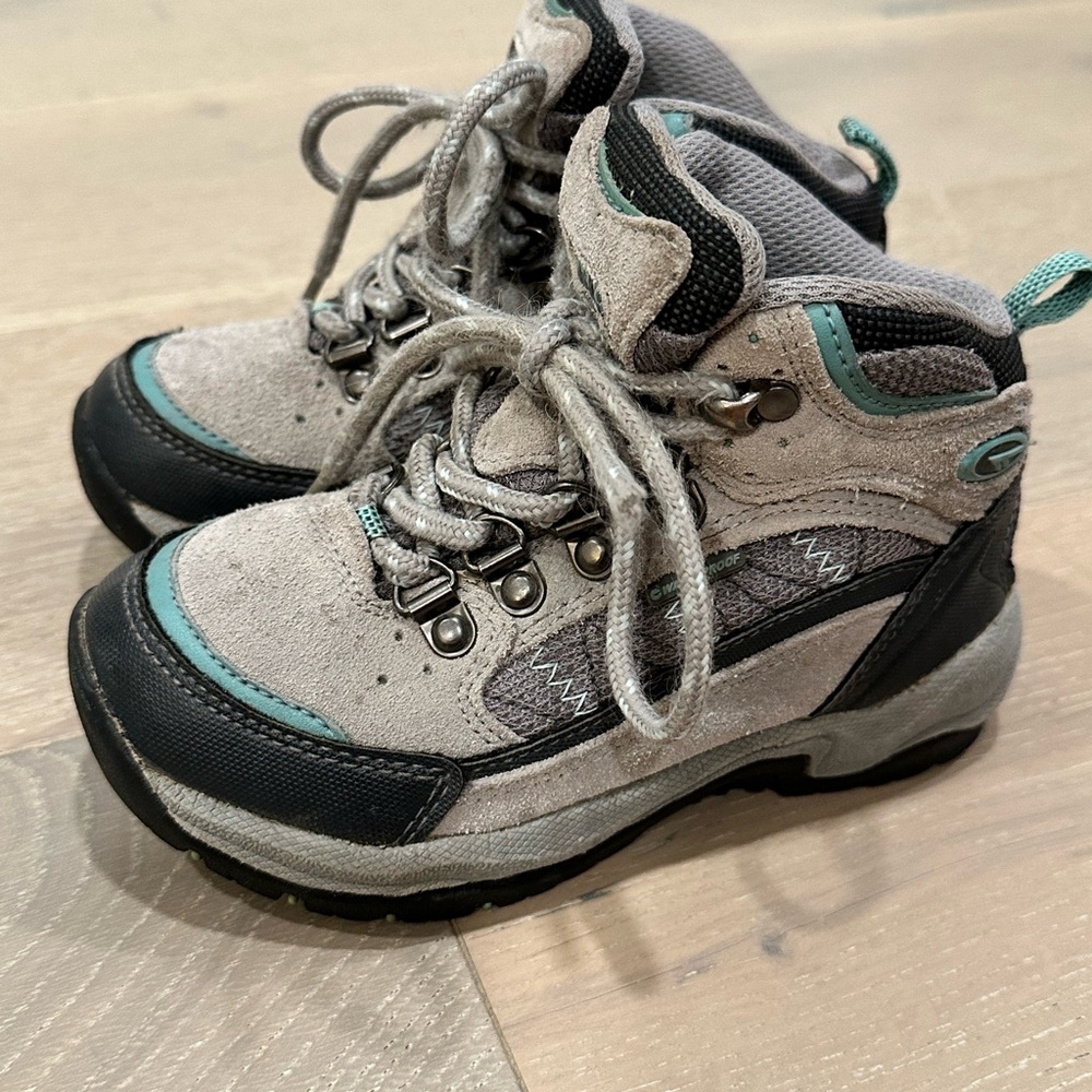 Hi-Tec Boys Waterproof Gray Hiking Boots